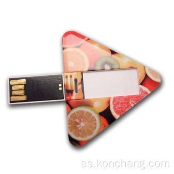 Unidad flash USB de tarjeta triangular